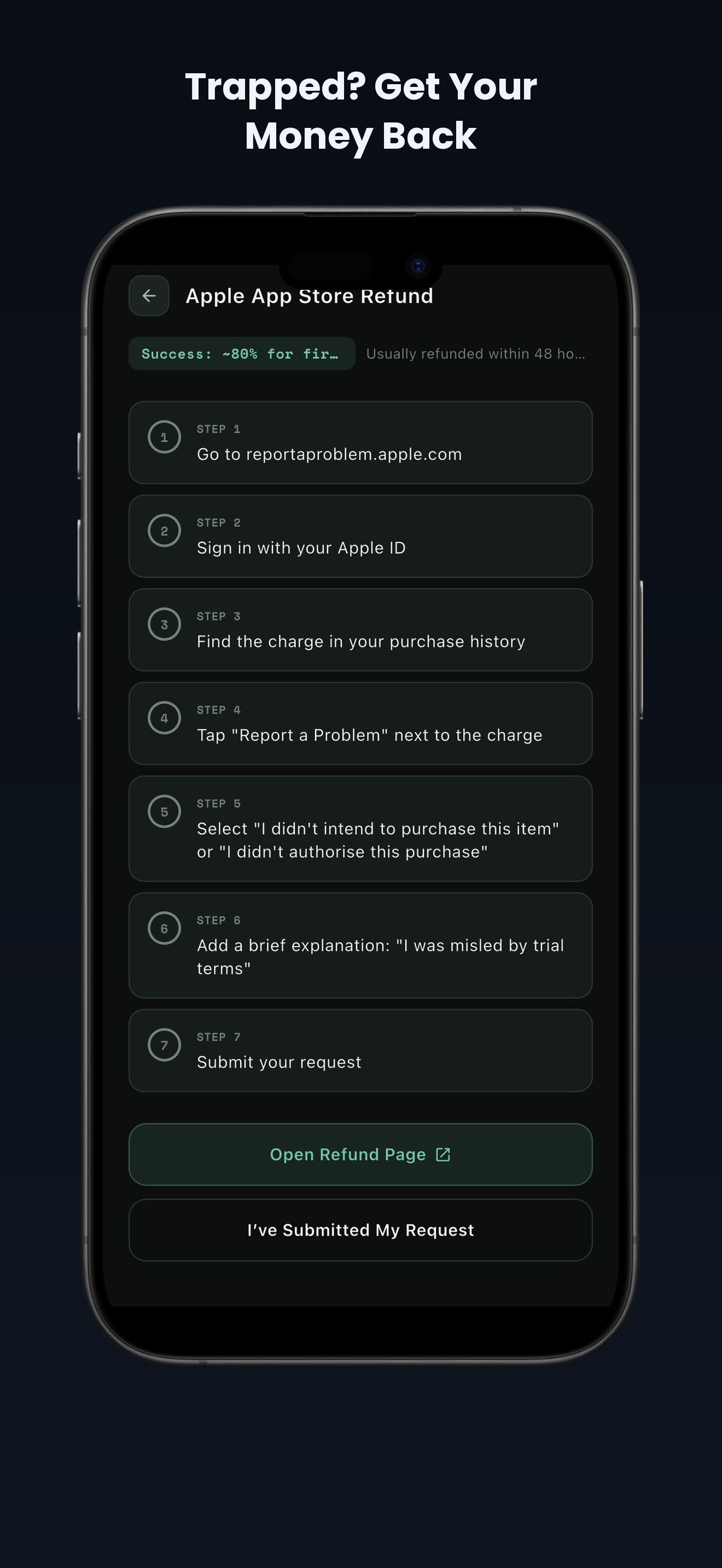Chompd step-by-step refund guide for Apple App Store